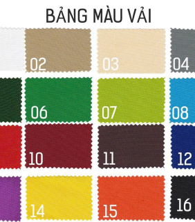 BẢNG MÀU VẢI POLYESTER