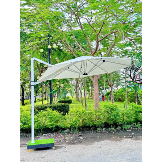 DÙ LỆCH TÂM NGHIÊNG TRÒN TRẮNG