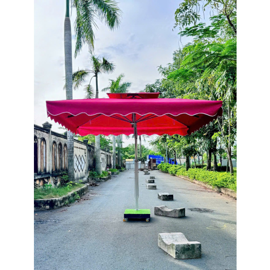 DÙ LỆCH TÂM VUÔNG ĐỎ MẬN