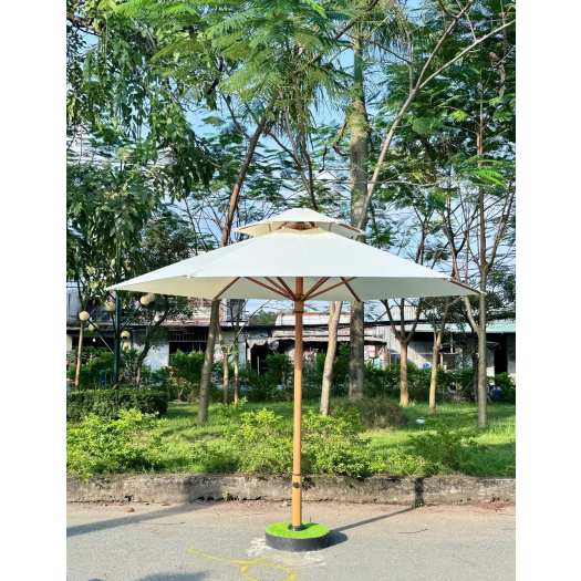 DÙ ĐT 2 TẦNG VÂN GỖ TRẮNG CAO CẤP